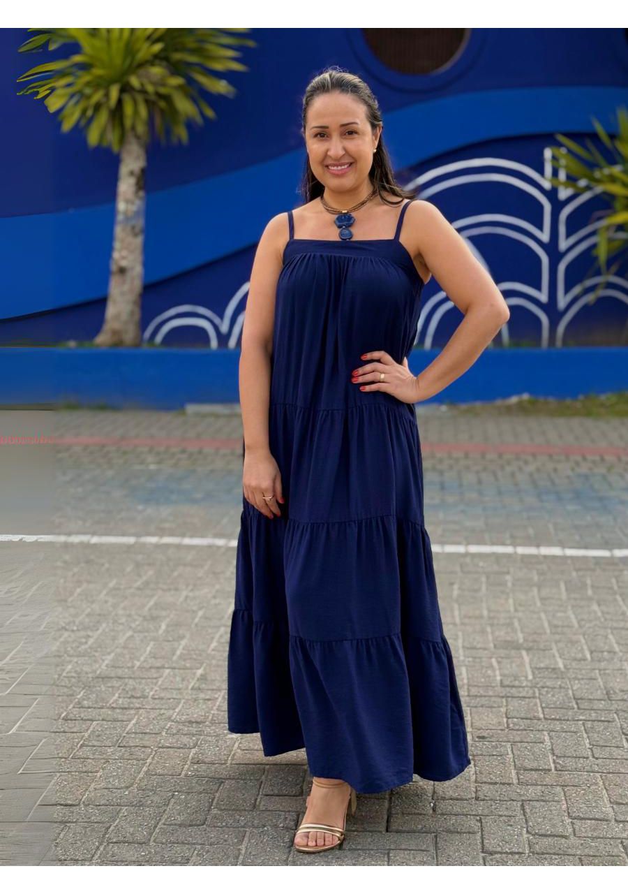 Vestido Alcinha Longo 3 Marias Crepe REF:411226 - ... - MIX MODA