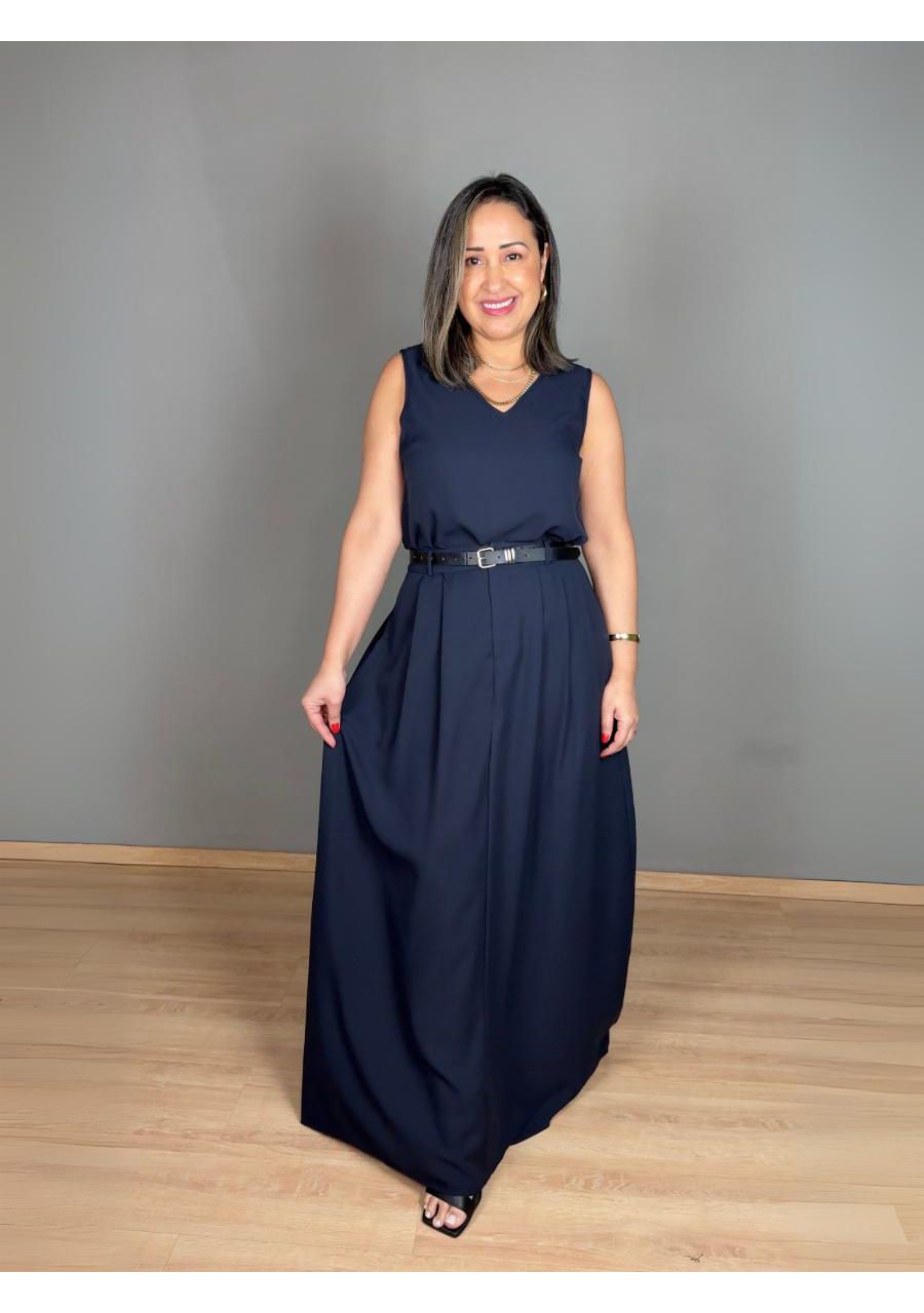 Conjunto Saia Longa Com Cinto REF:ME3022 - 107639 ... - MIX MODA