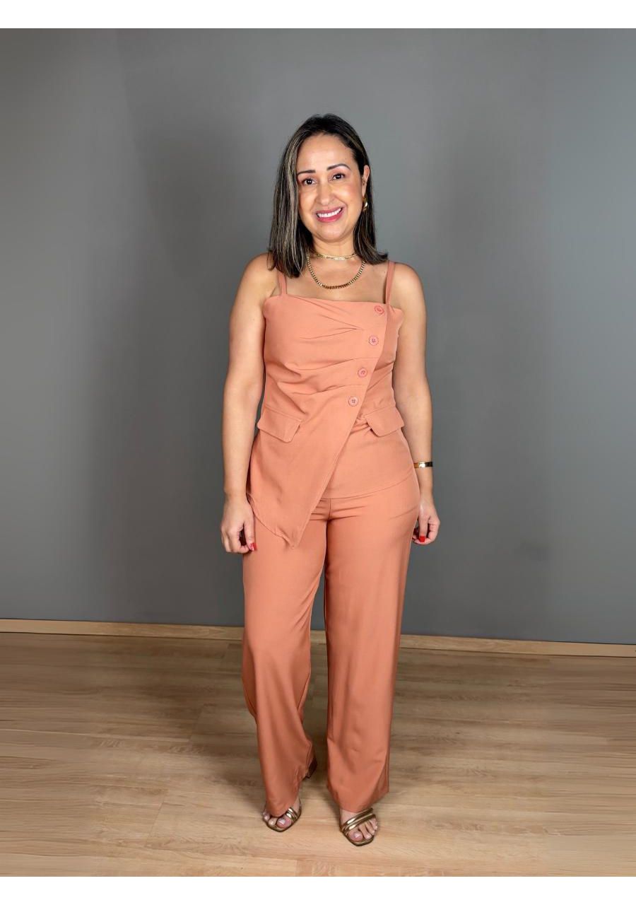 Conjunto Alcinha Com Calça Alfaiataria REF:JN1051 ... - MIX MODA