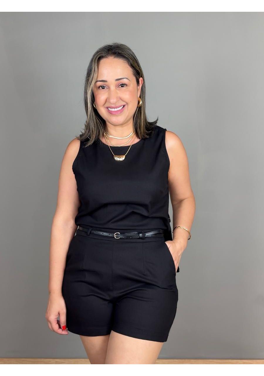 Conjunto Regata E Shorts Com Cinto REF:TA23397 - 1... - MIX MODA