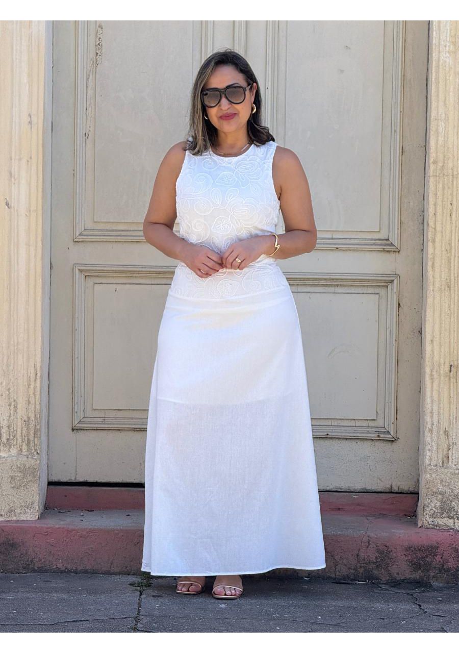 Conjunto Saia Longa Bordado REF:YX1371 - 108082 - ... - MIX MODA