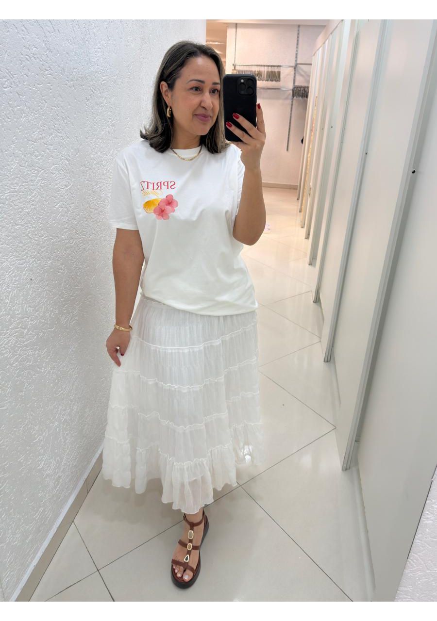 Saia Com Elástico Max Babados REF:LF27005 - 108317... - MIX MODA