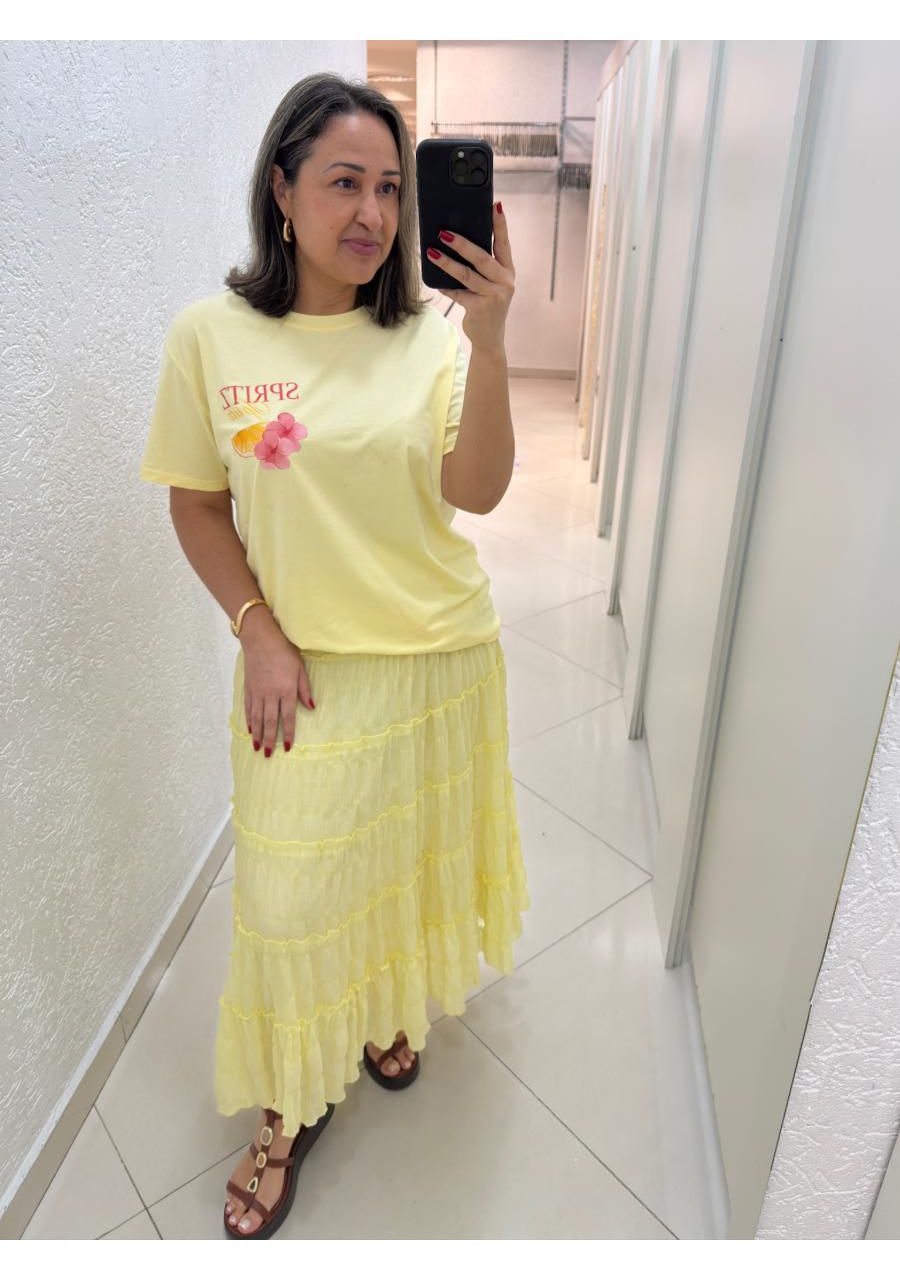 Saia Com Elástico Max Babados REF:LF27005 - 108317... - MIX MODA