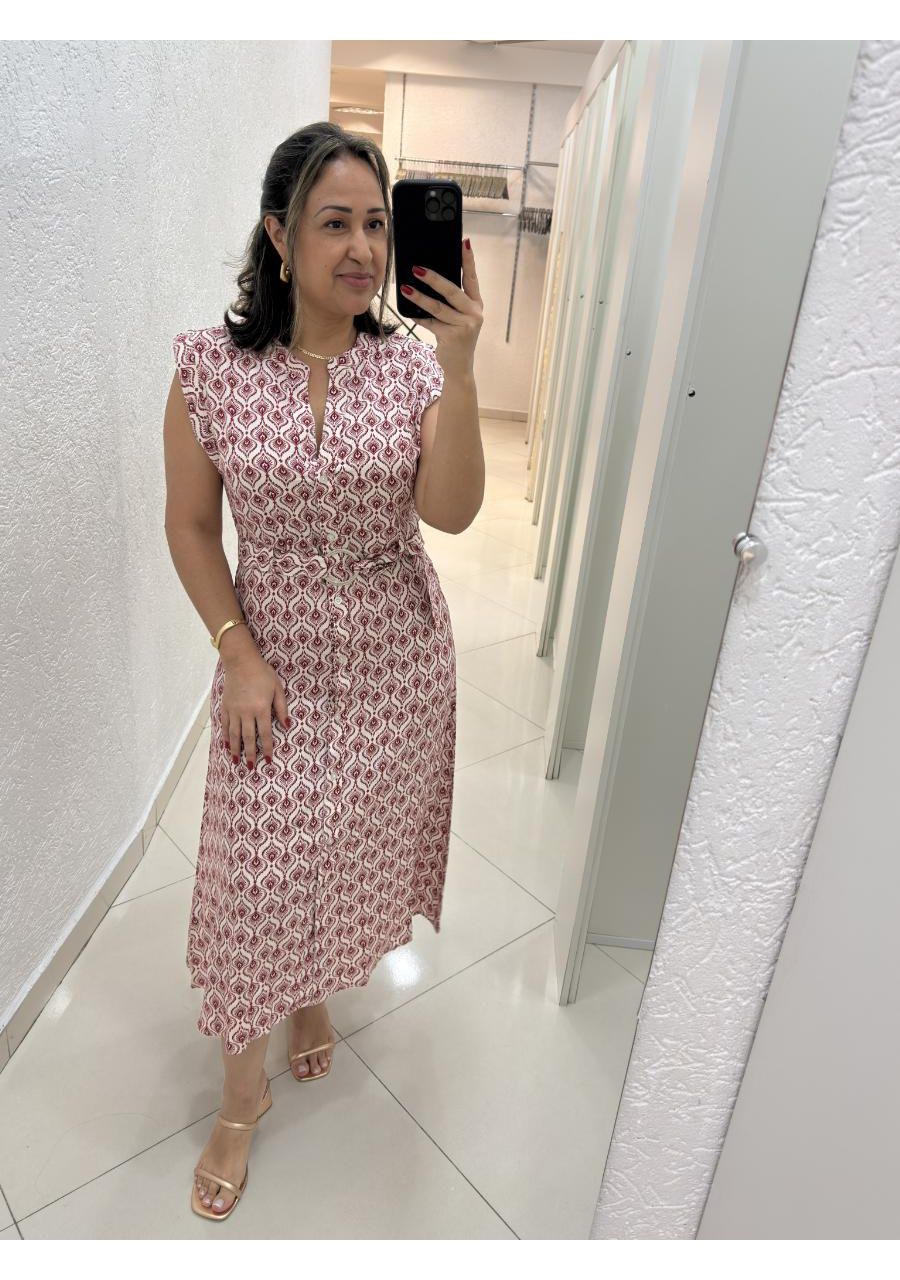 Chemise Estampada Midi Viscose REF:810066 - 108416... - MIX MODA