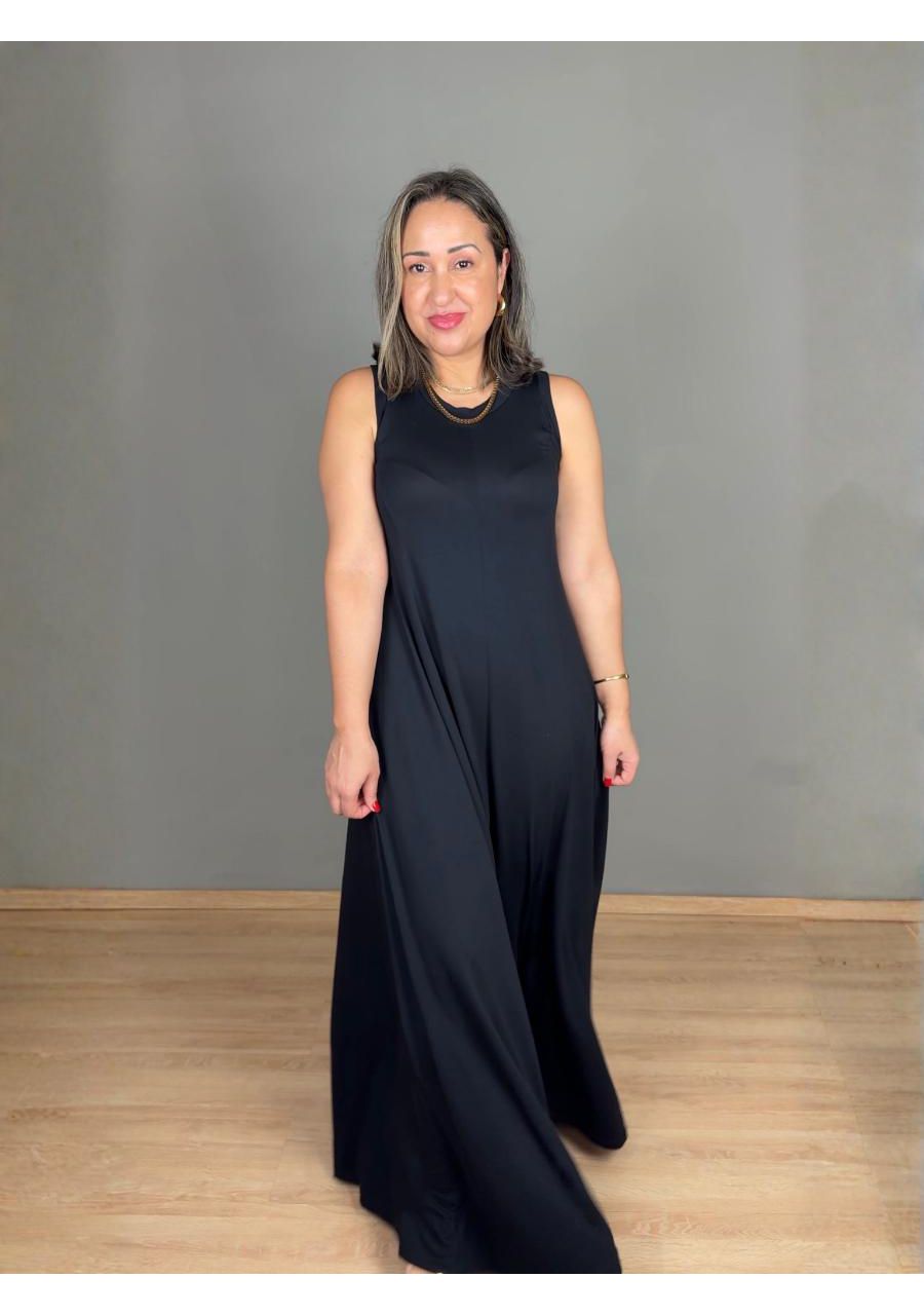 Vestido Longo Viscolycra REF:VS0451 - 108434 - PRE... - MIX MODA