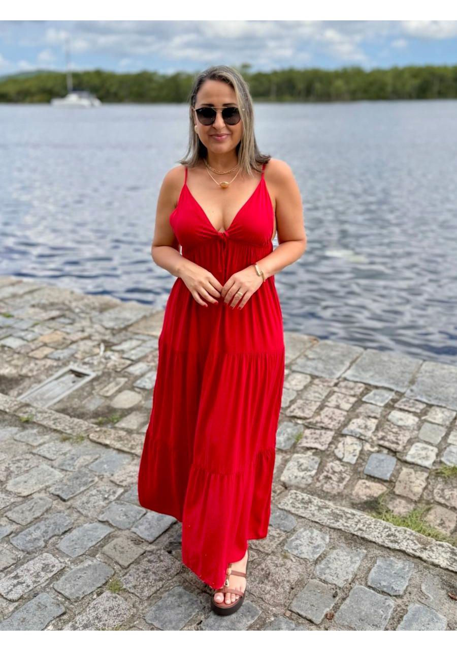 Vestido Alcinha Longo 3 Marias Viscose REF:213149 ... - MIX MODA