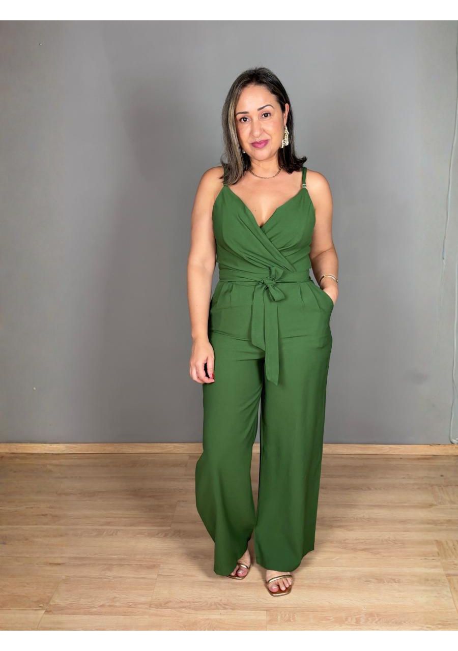 Macacão Alcinha Transpassado Marant REF:10008 - 10... - MIX MODA