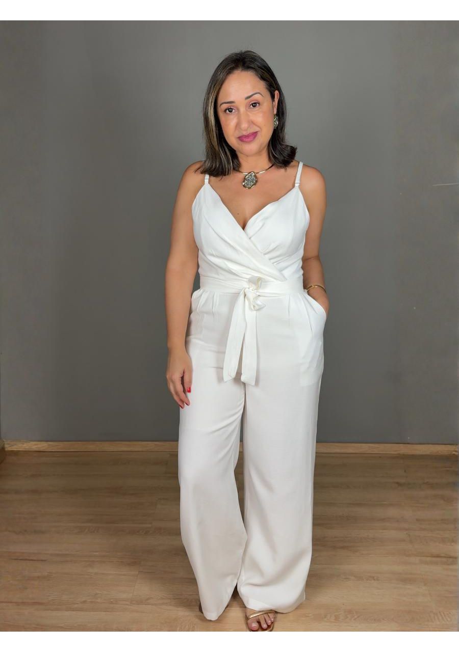 Macacão Alcinha Transpassado Marant REF:10008 - 10... - MIX MODA