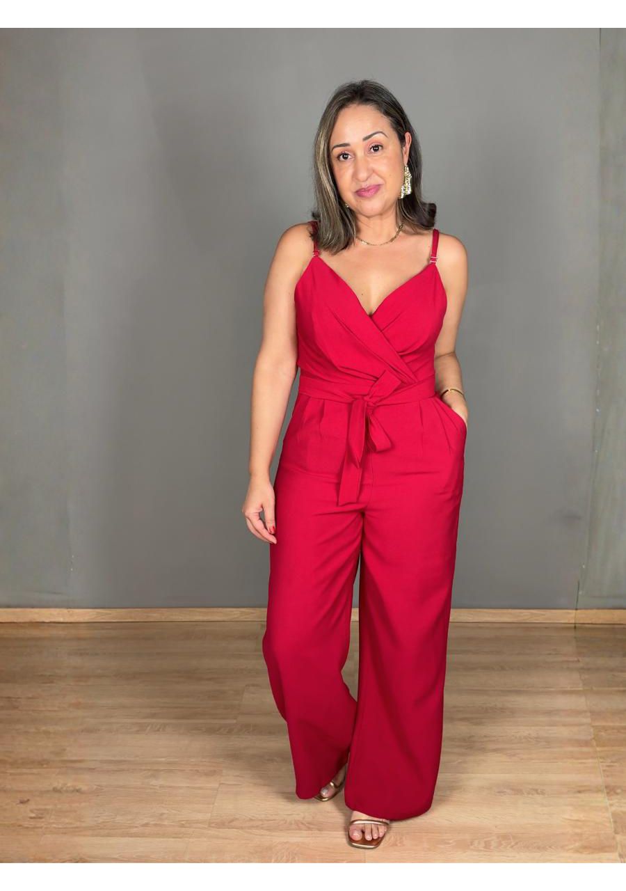 Macacão Alcinha Transpassado Marant REF:10008 - 10... - MIX MODA