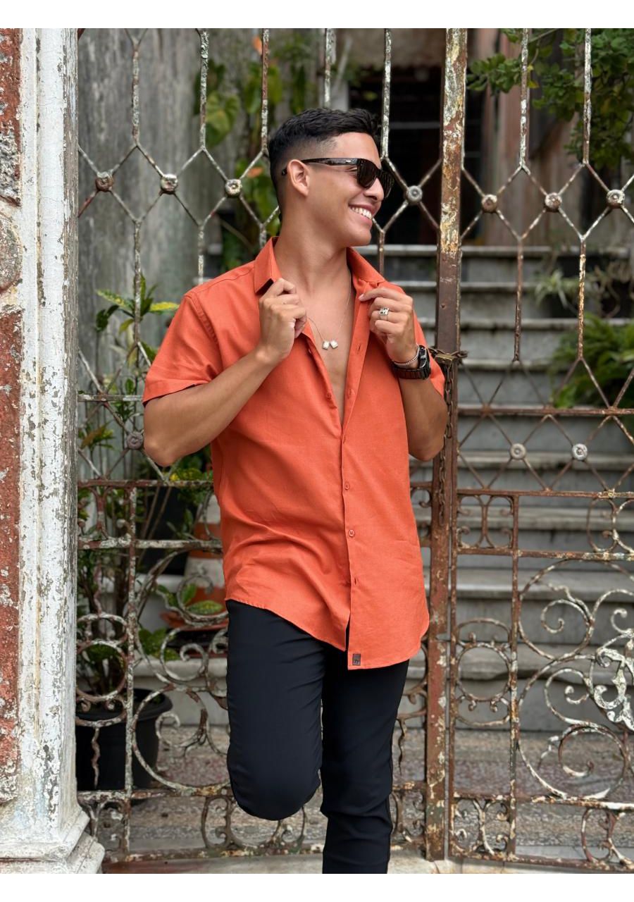 Camisa Viscolinho Cattani REF:TT2607 - 108792 - TE... - MIX MODA