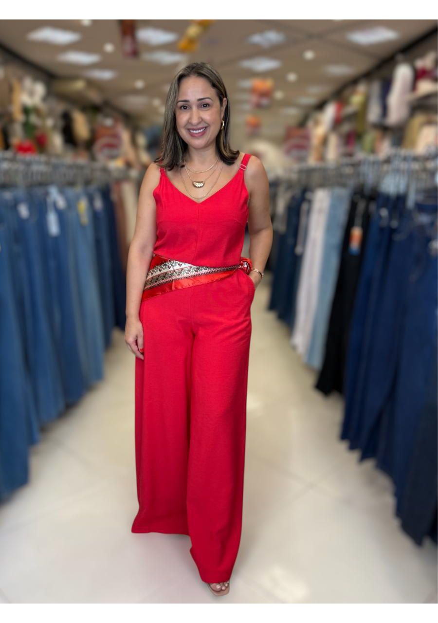 Macacão Alcinha Pantalona Marant REF:MC0531 - 1088... - MIX MODA