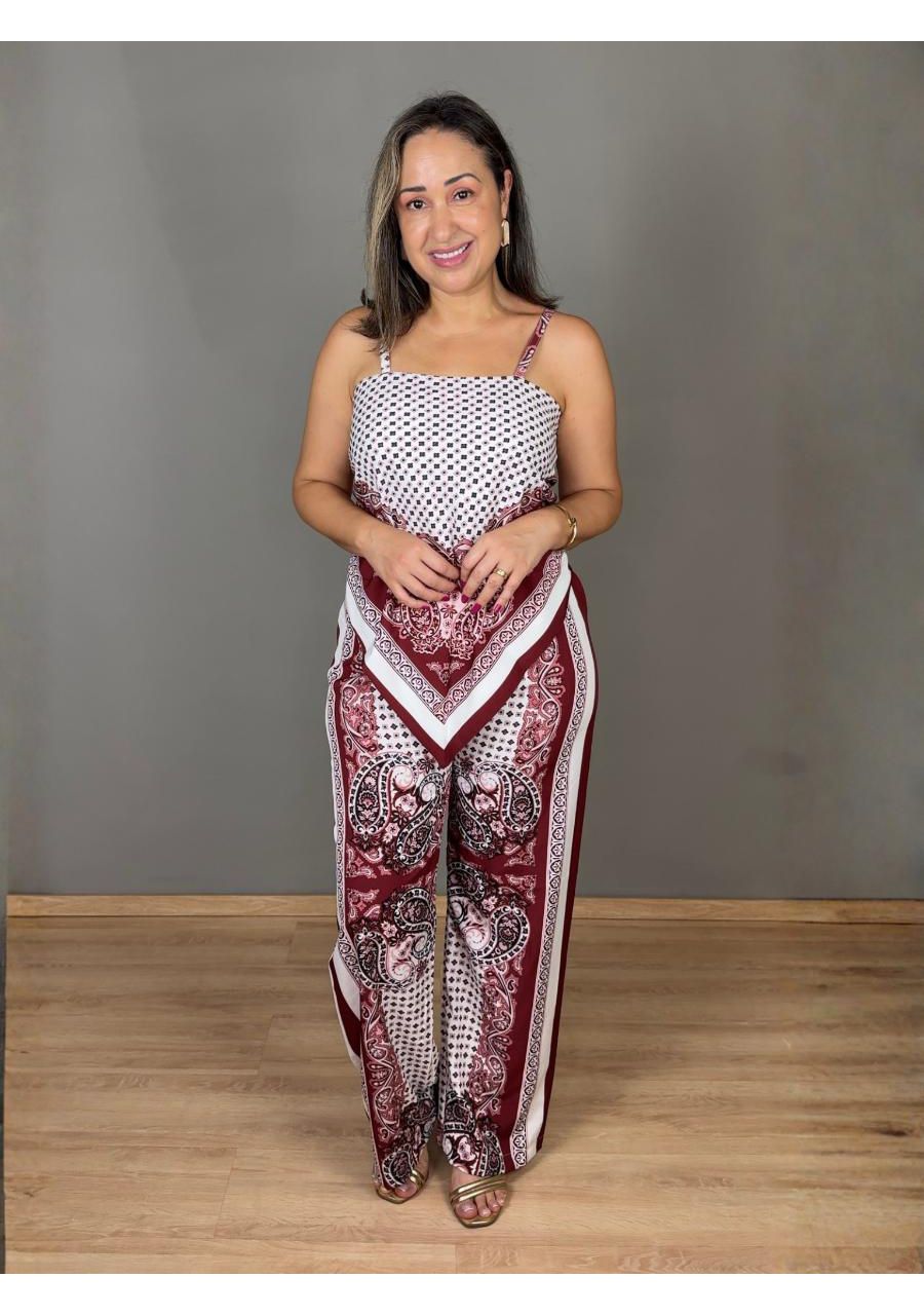 Conjunto Alcinha Com Calça Cetim Lenço REF:CJ0703 ... - MIX MODA