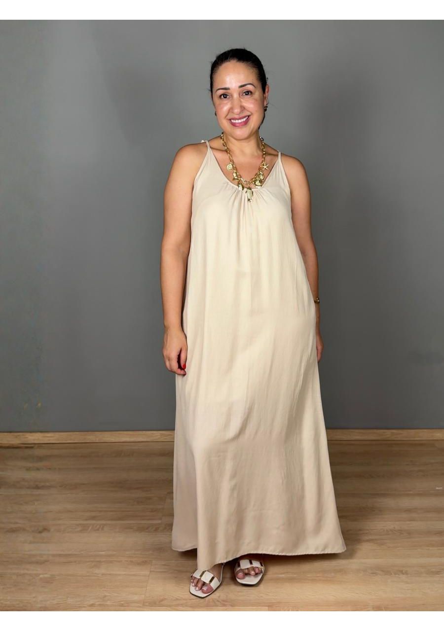 Vestido Alcinha Max Com Bolso REF:F2435 - 108994 -... - MIX MODA