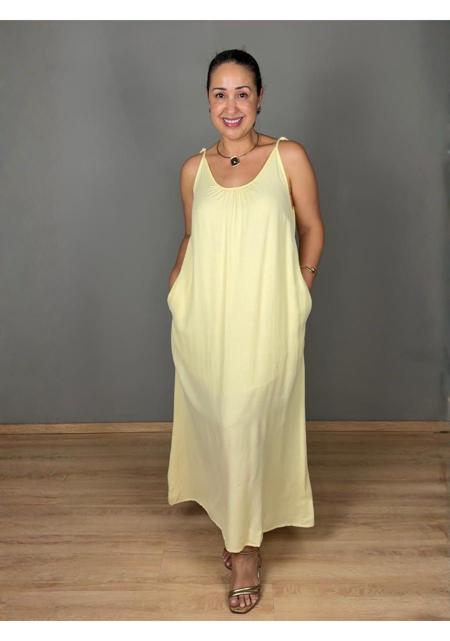 Vestido Alcinha Max Com Bolso REF:F2435 - 108994 -... - MIX MODA