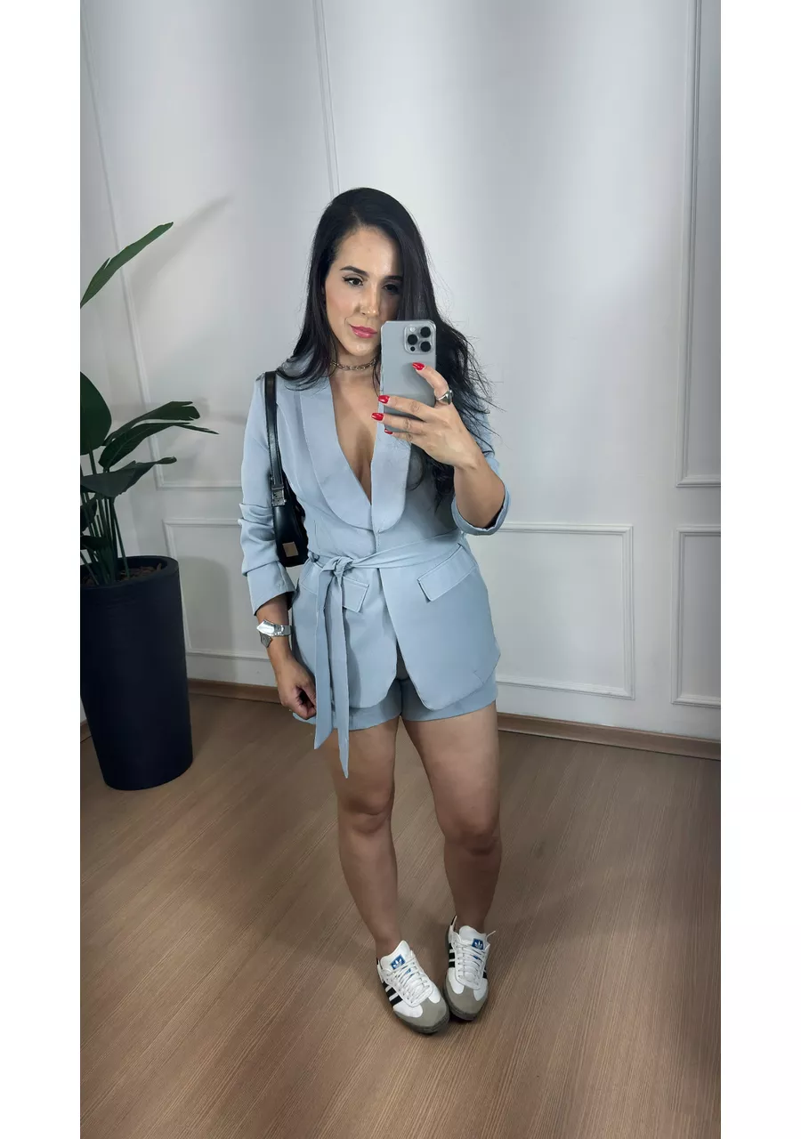 Conjunto Paloma Blazer Cinza - 202476 - Look de Luxo - Moda Feminina