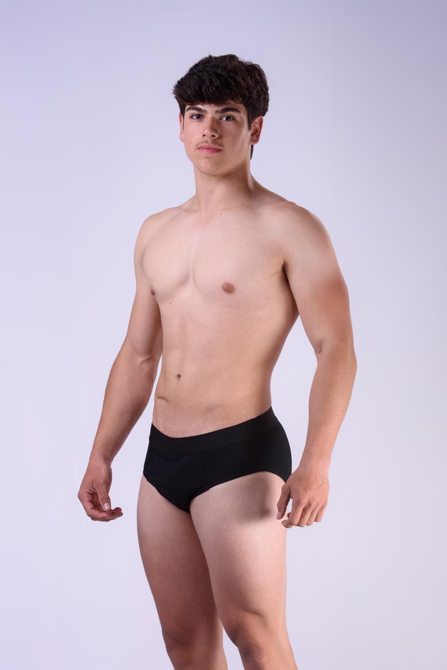 CUECA SLIP DE ALGODÃO PRETO - 052 PRETO - Innova Dama