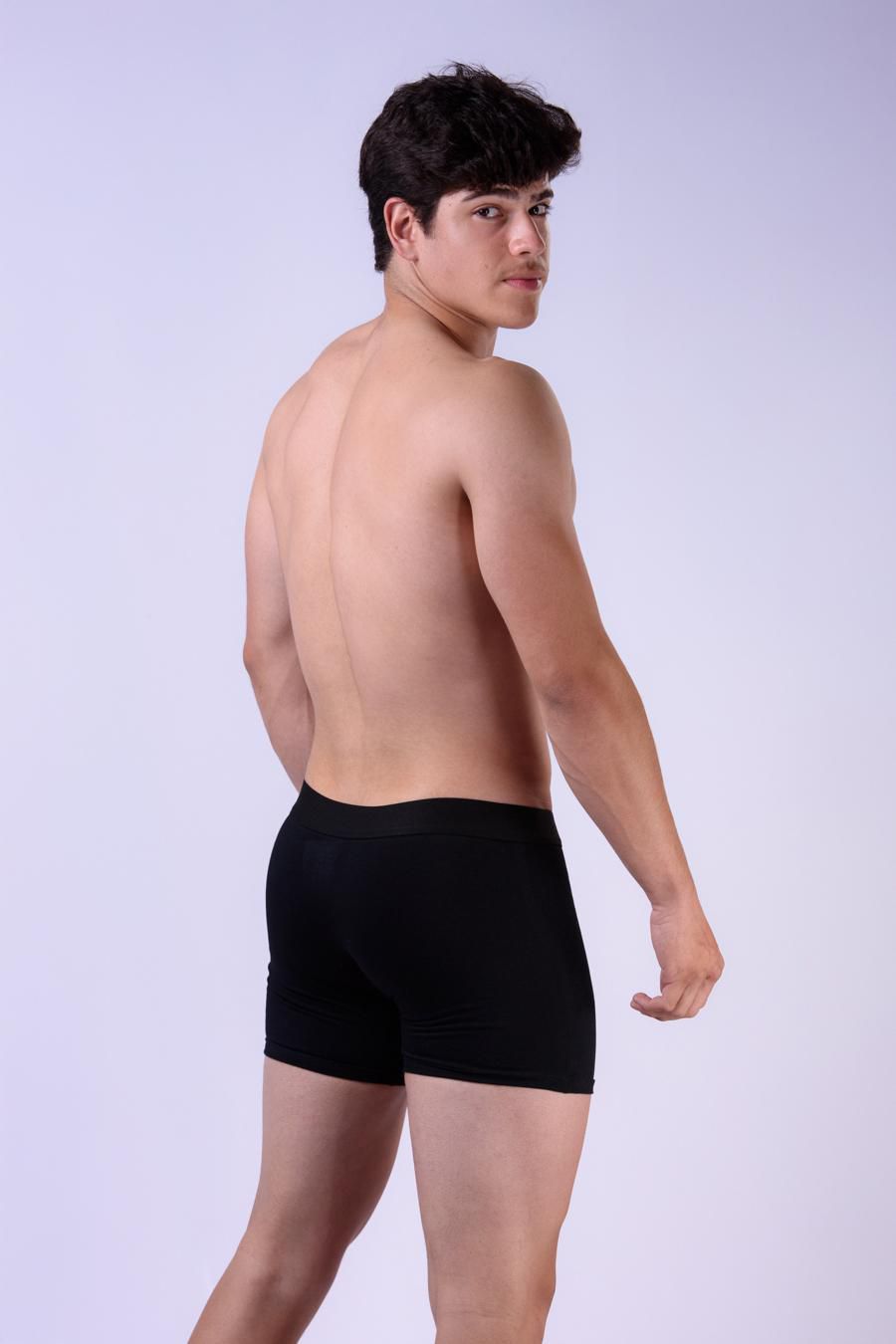 CUECA BOX DE ALGODÃO PRETO