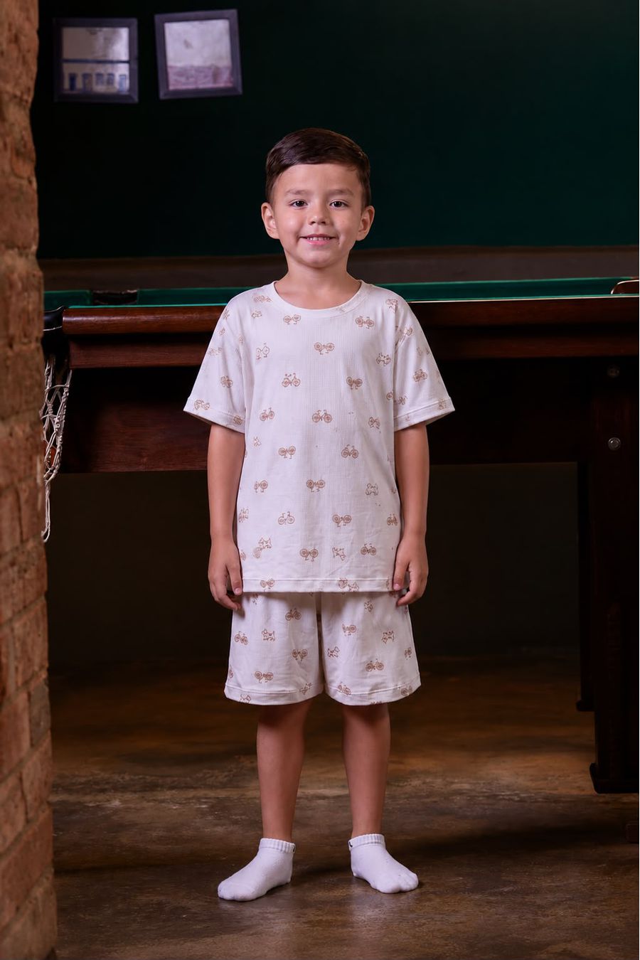 PIJAMA INFANTIL MASCULINO BERMUDA BICICLETA - 232 BICICLETA - Innova Dama