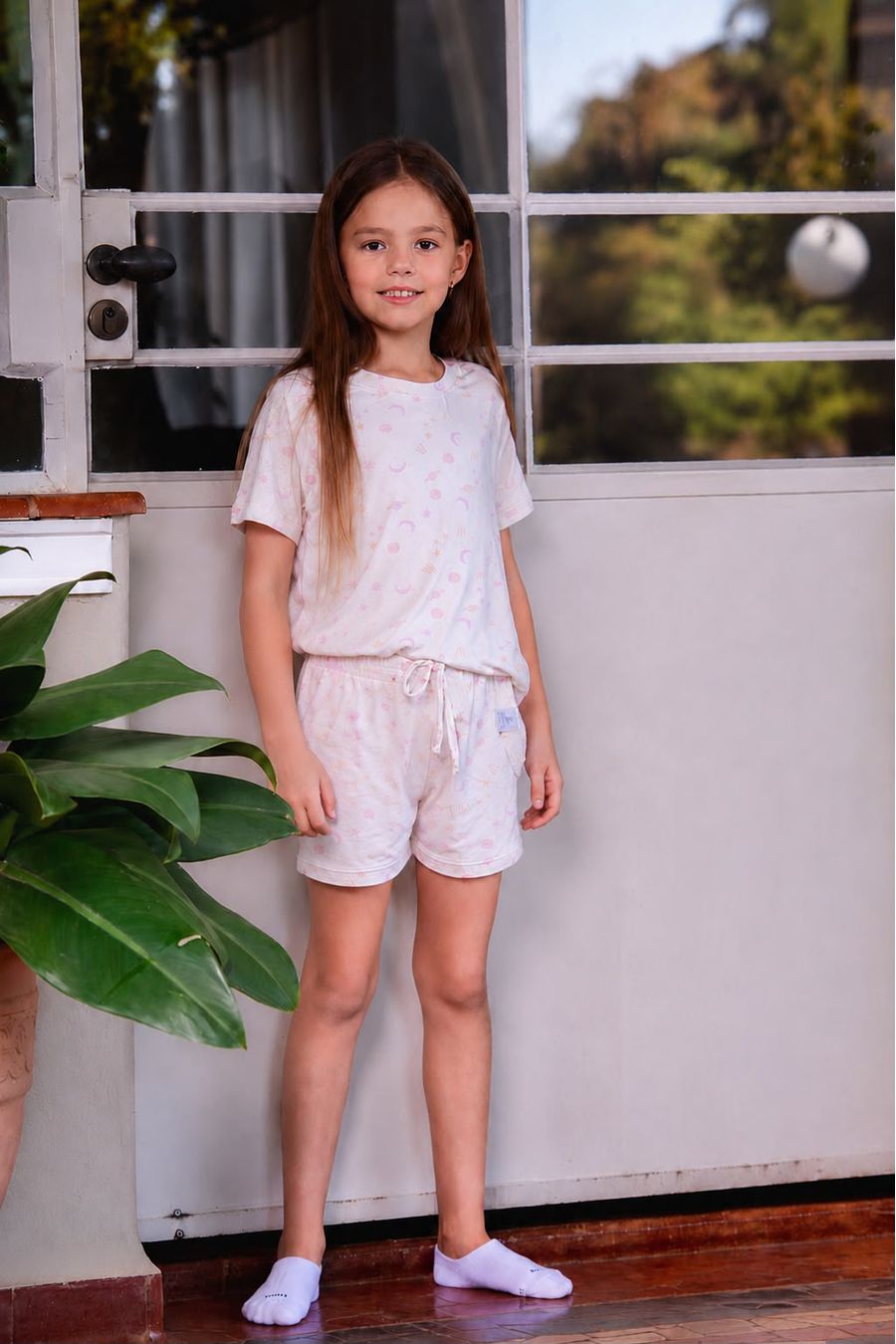 PIJAMA INFANTIL NO VISCOSE DE ALGODÃO BRILHA ESCURO