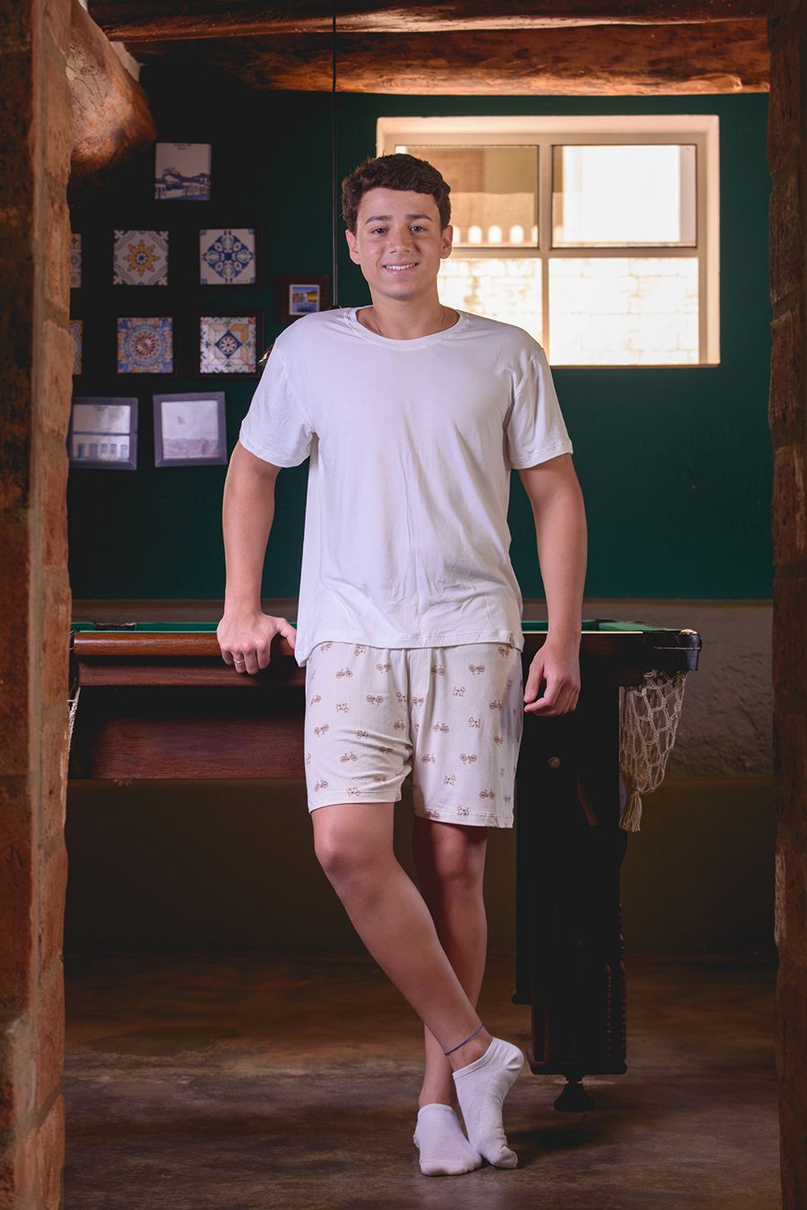 PIJAMA SHORT DOOL MASCULINO NO VISCOSE DE ALGODÃO BICICLETA - 204 BICICLETA - Innova Dama