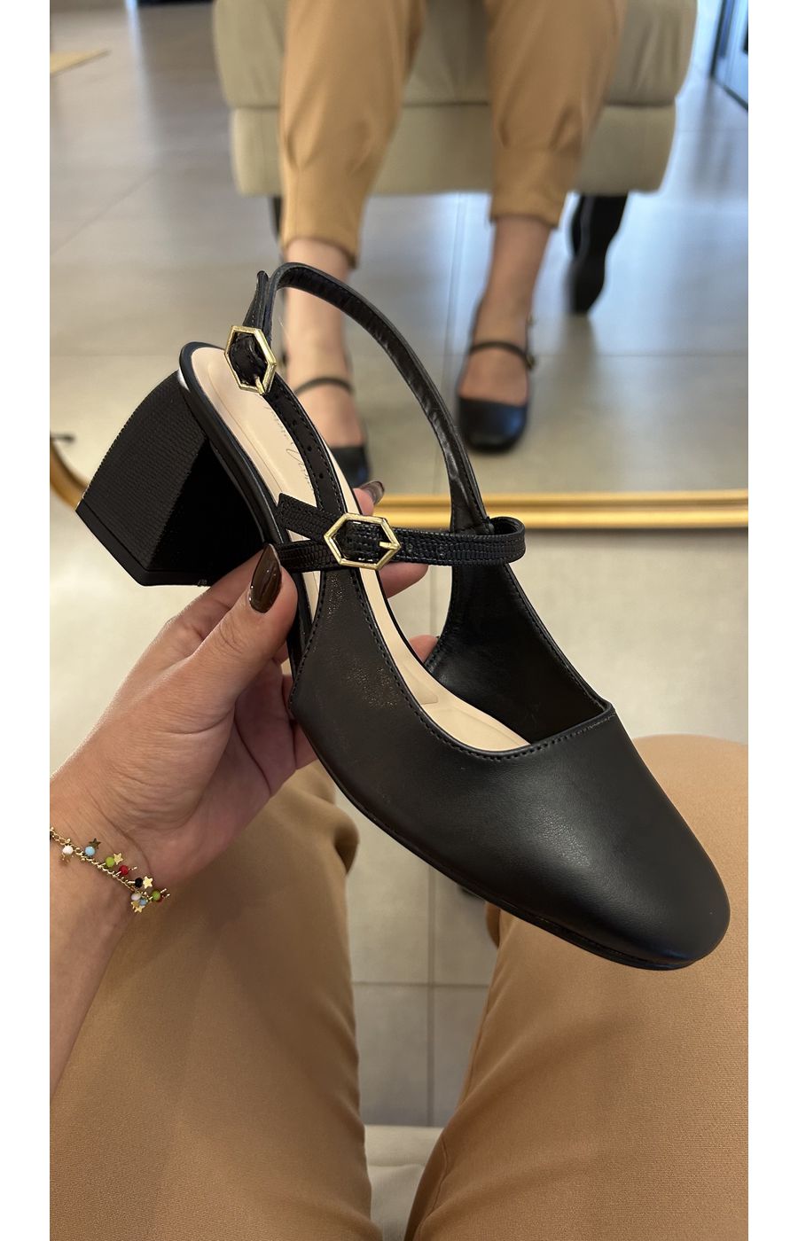Slingback Diana Preto - AURORA URBAN.