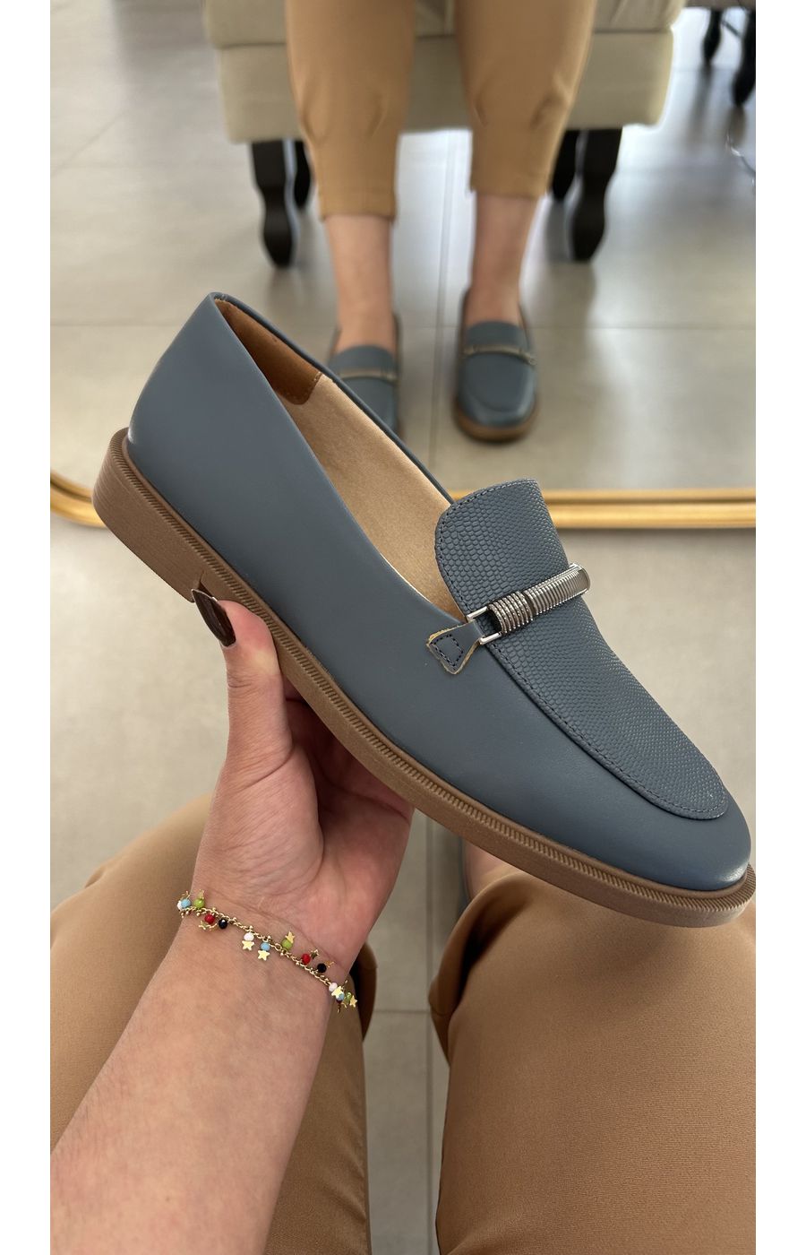 Loafer Agatha Azul Petróleo - AURORA URBAN.