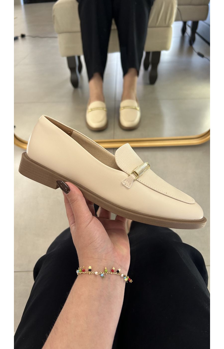  Loafer Agatha Bege Claro - AURORA URBAN.