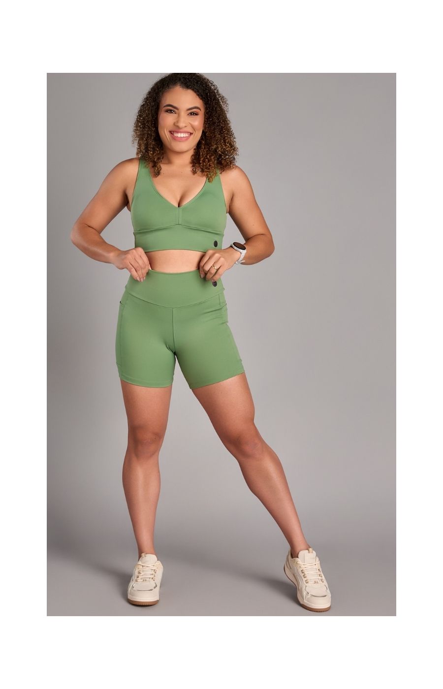 Conjunto Top e Shorts Confort Verde
