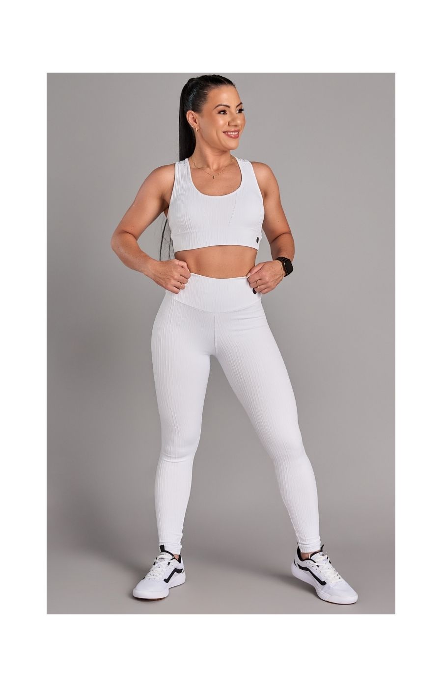 Conjunto Top e Legging Bionic Branco 