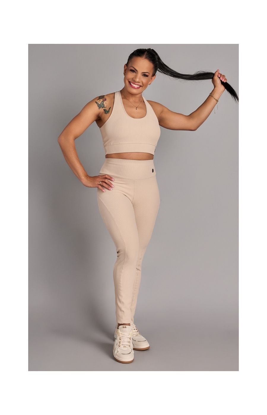 Conjunto Top e Legging Wish Off White