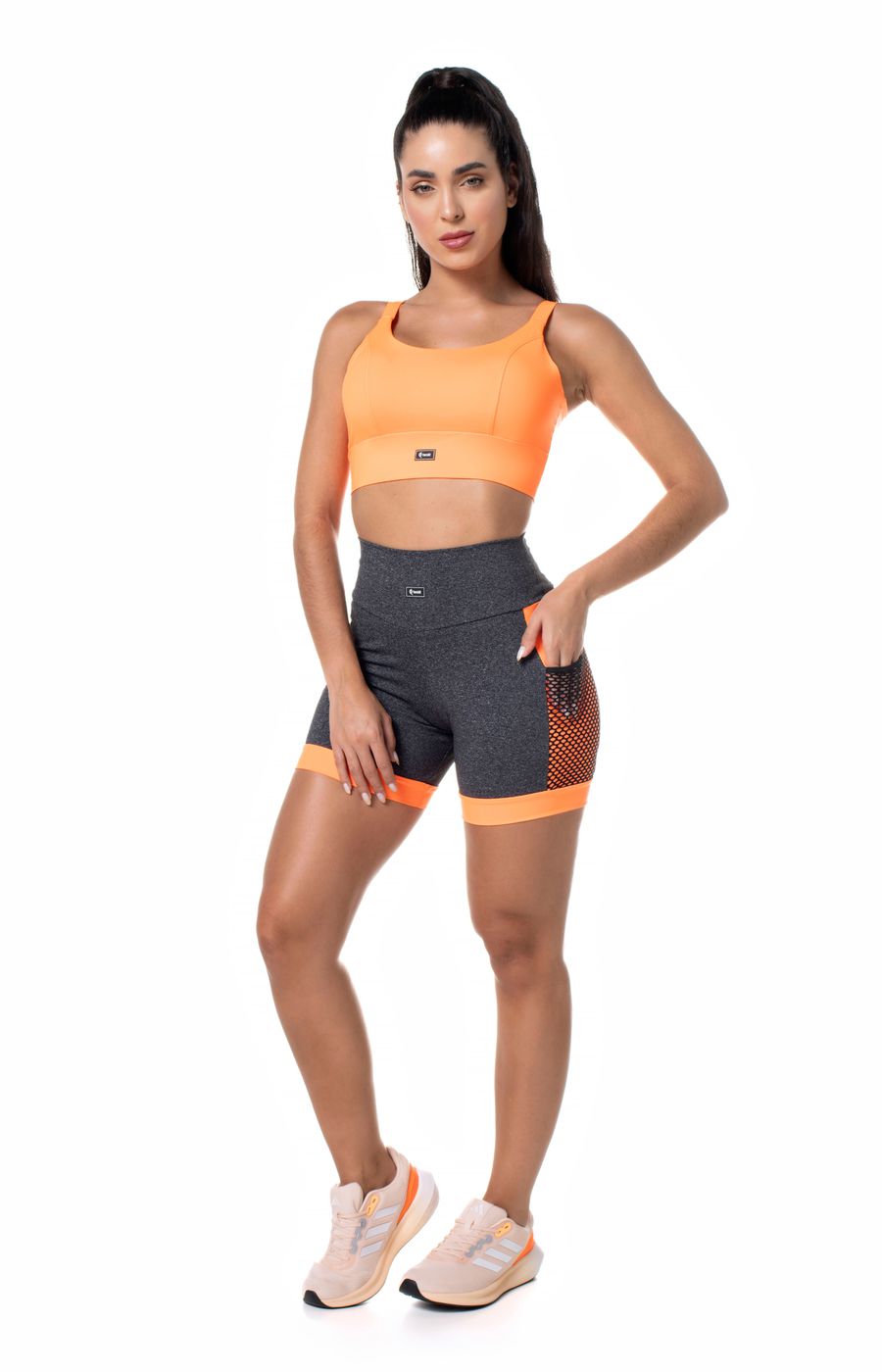 Conjunto Top e Shorts Fast Laranja 