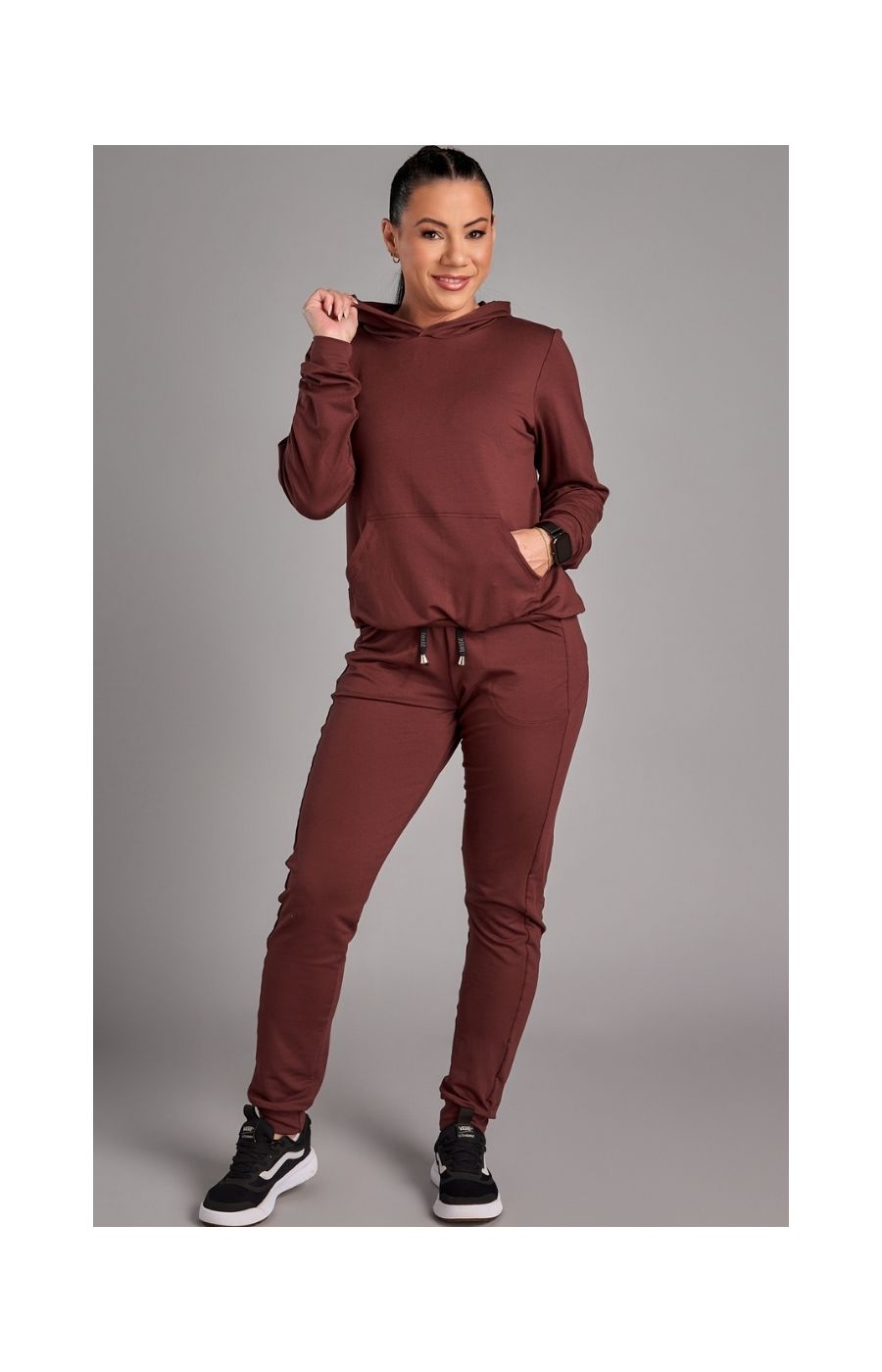 Conjunto Moletinho Glow Marrom 