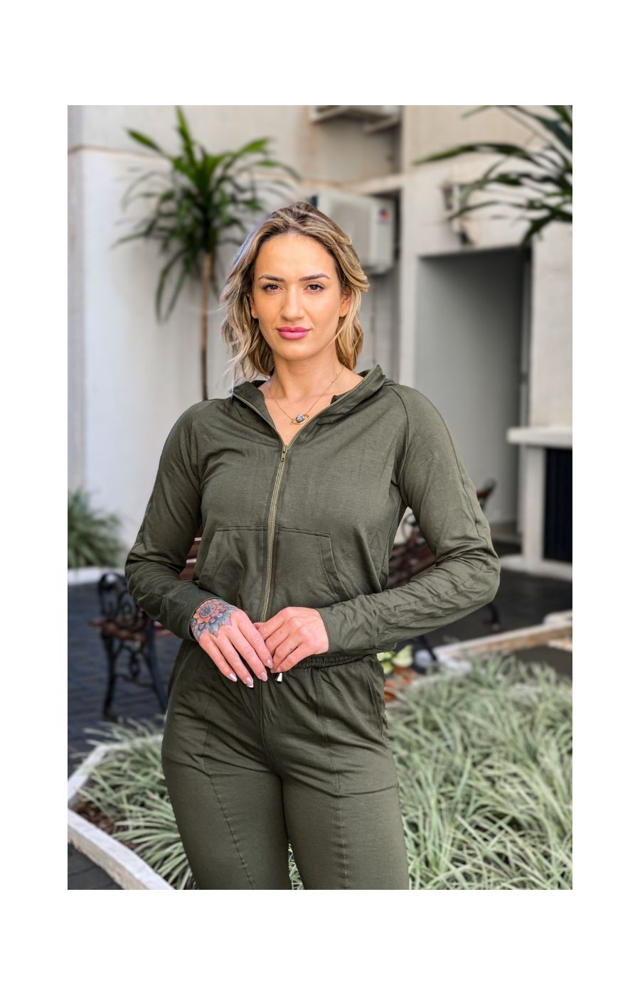 Jaqueta Moletinho Passion Verde Militar
