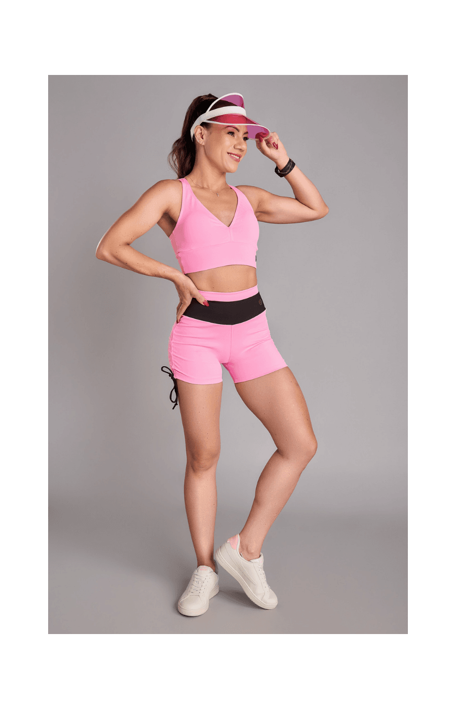 Conjunto Top e Shorts Vibration Rosa bebê