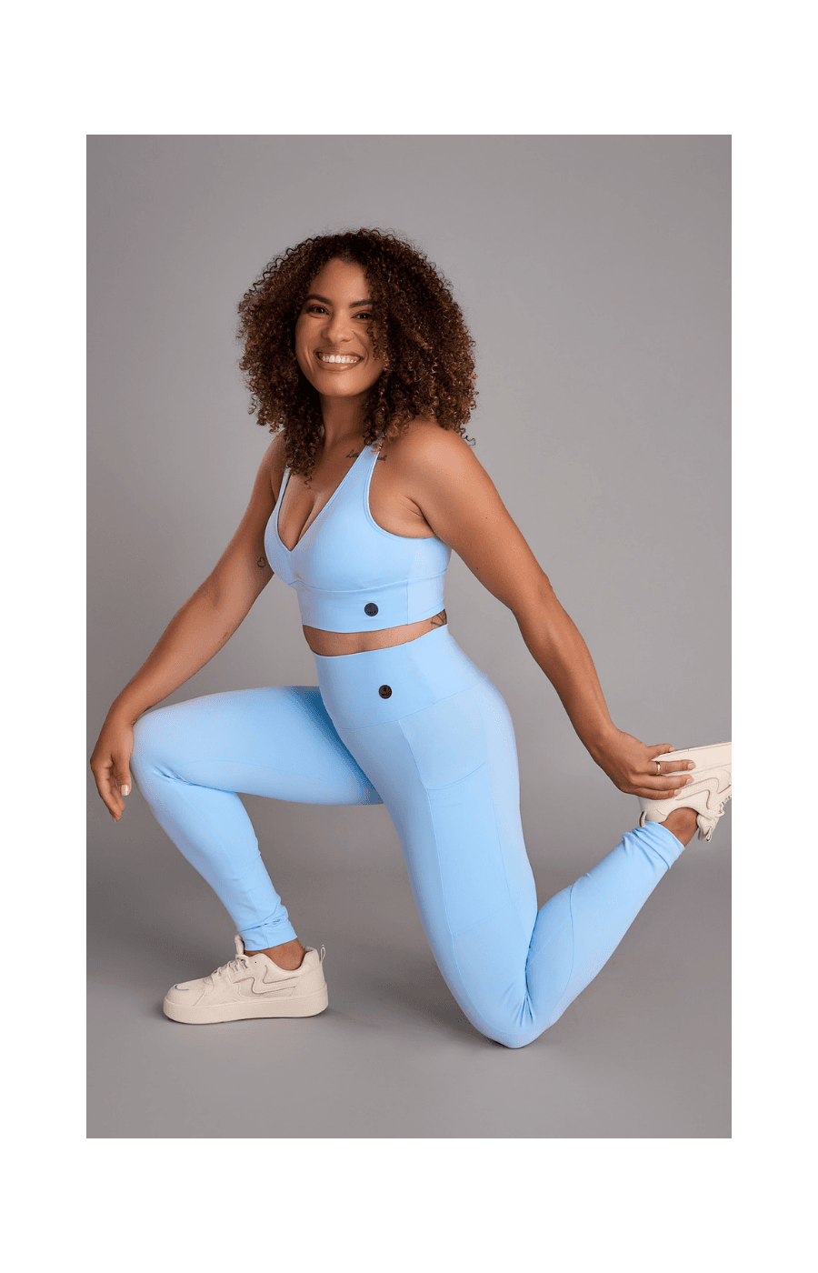 Conjunto Top e Legging Confort Classic Azul bebê
