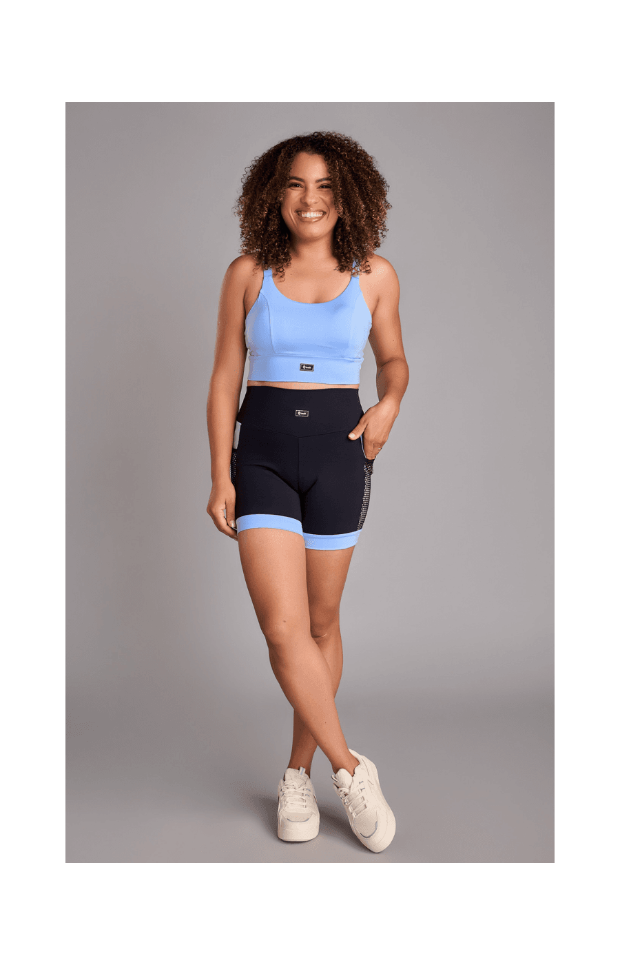 Conjunto Top e Shorts Fast Azul bebê