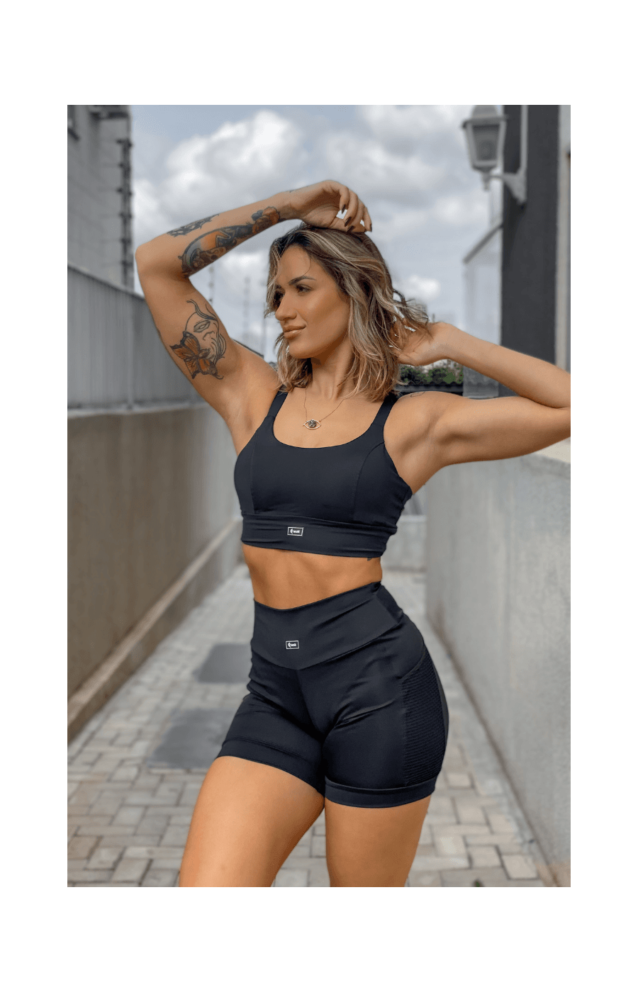 Conjunto Top e Shorts Fast Preto
