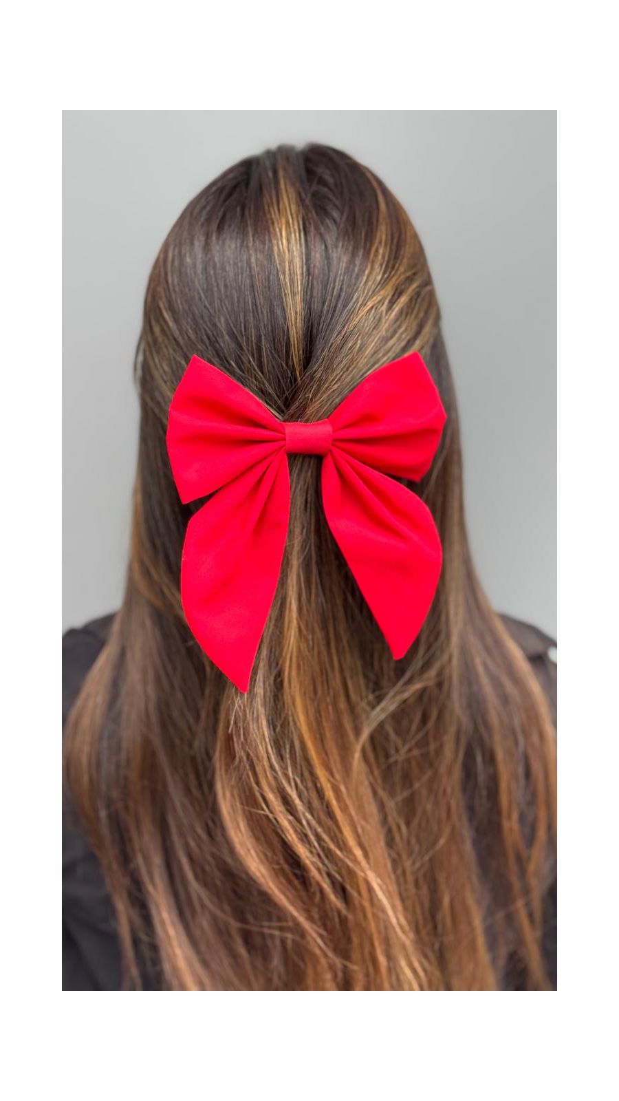 Laço Amélia Liso Vermelho - LITA ACESSÓRIOS