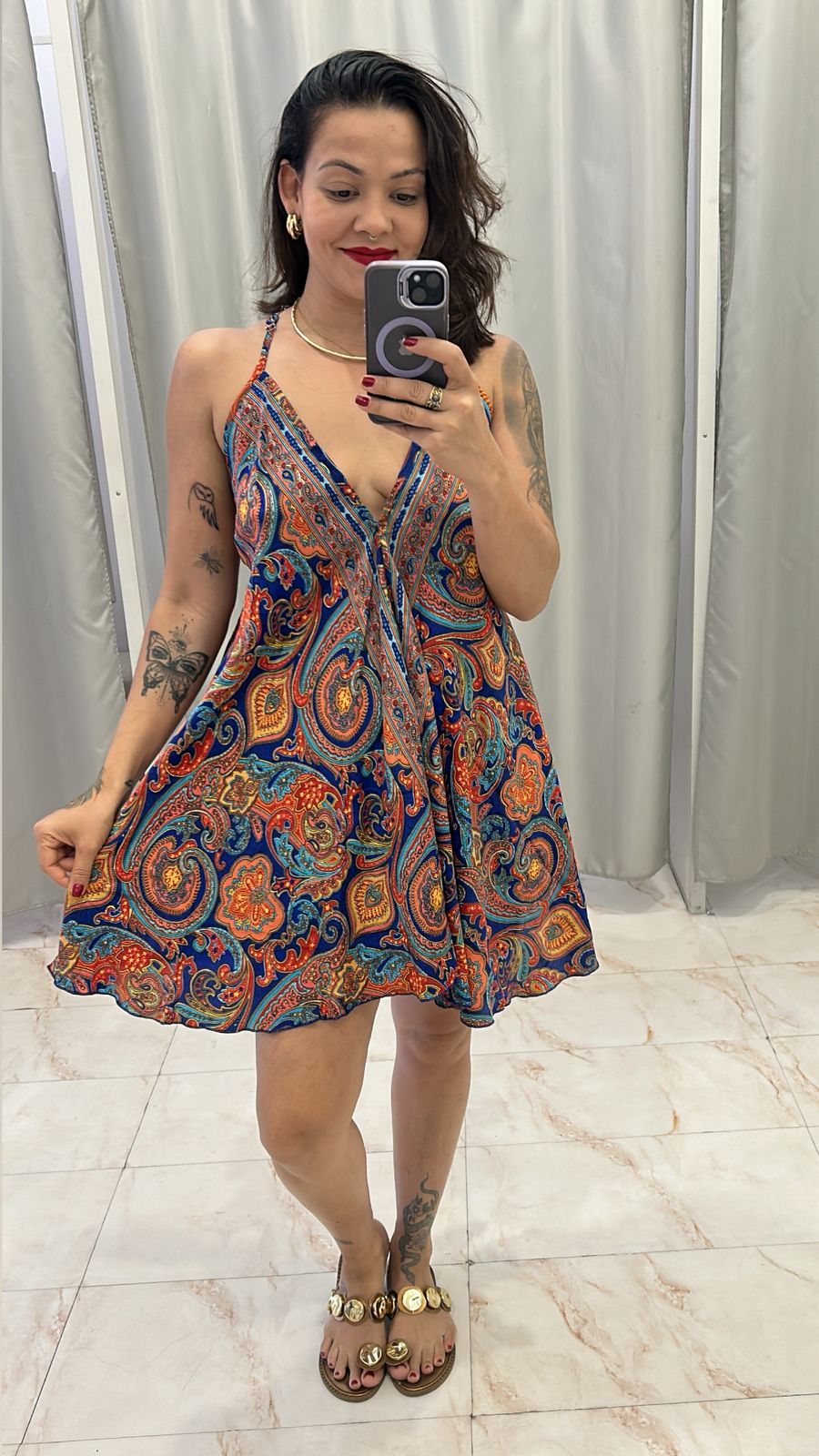 Vestido curto nadador - 37 - Mahakali