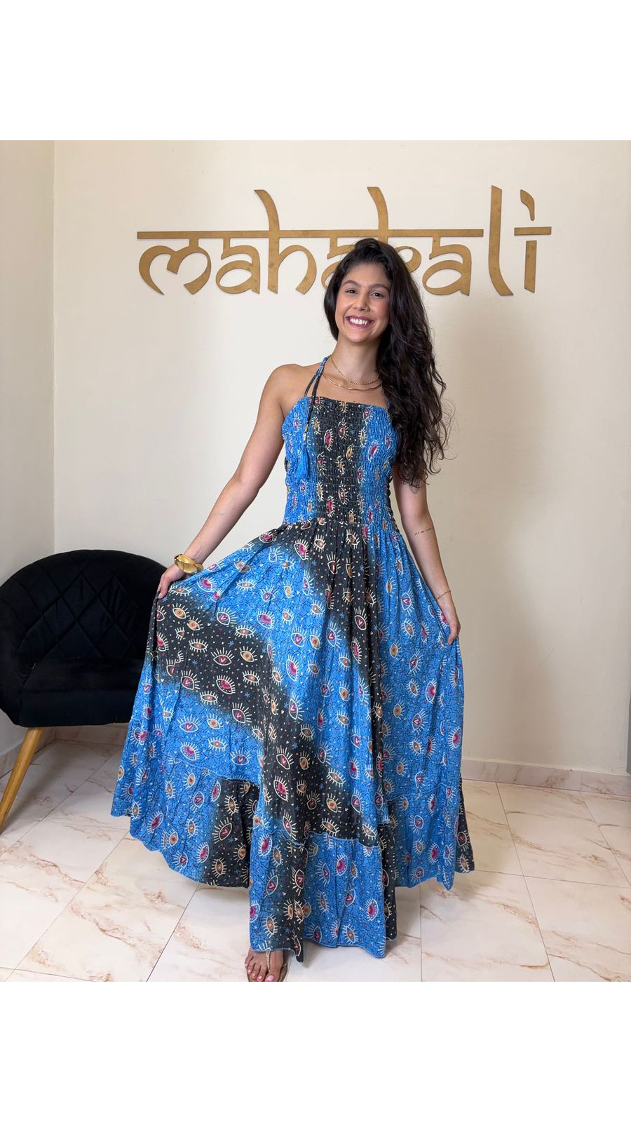 Vestido Longo de Tiras Esotérico - 43 - Mahakali