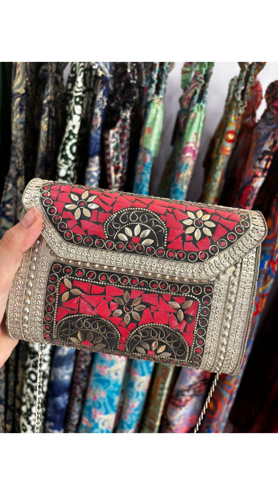 Bolsas em metal e Pedras Naturais - Artesanal - Mahakali