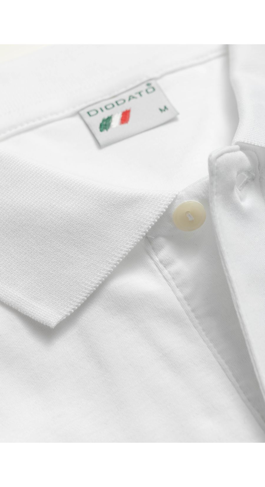Camisa Polo Peruano branco - Diodato Alfaiataria
