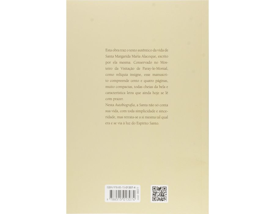 AUTOBIOGRAFIA DE SANTA MARGARIDA MARIA ALACOQUE MESTRES DA TRADICAO