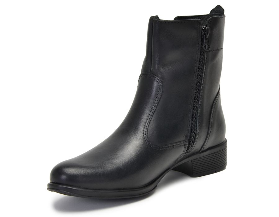 Bota Feminina Couro Bovino Cano Curto Montaria 2150/01 Preto