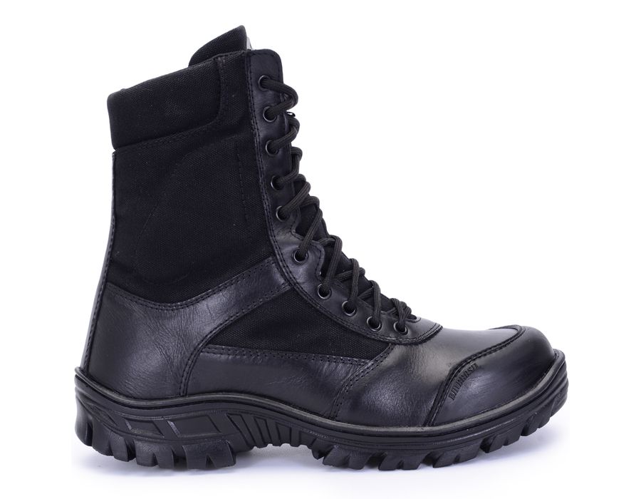 COTURNO EXERCITO SENTINEL EM COURO E COM ZIPER E BIQUEIRA DE TPU PVC 