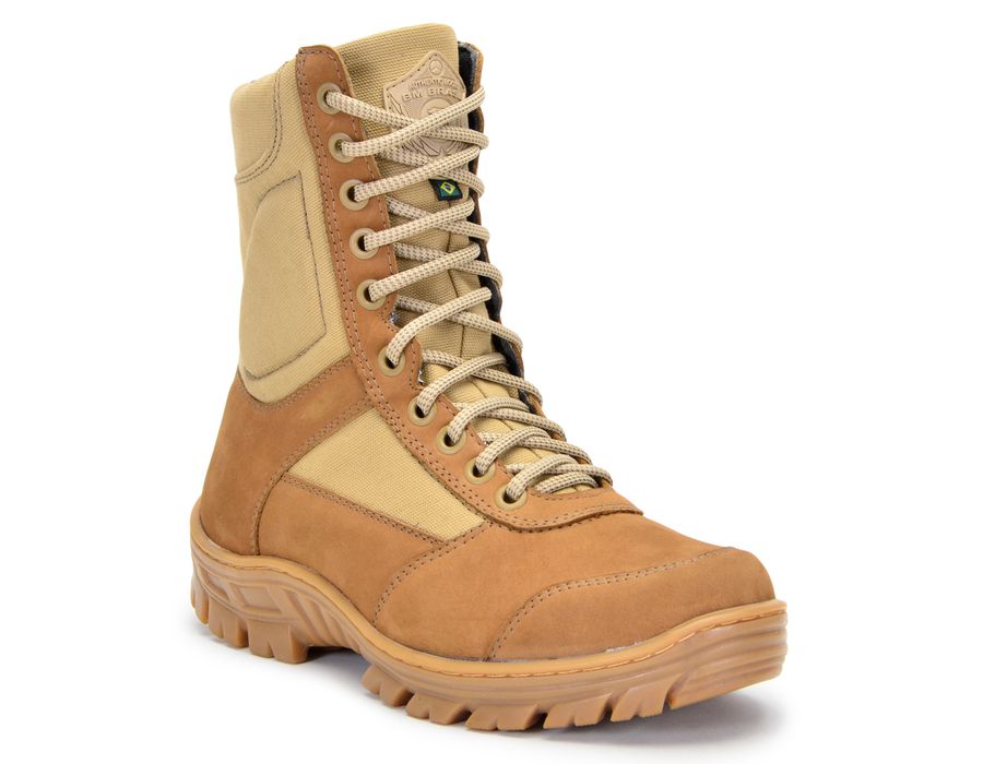 Bota Bmbrasil Em Couro Exercito 1 Ziper 