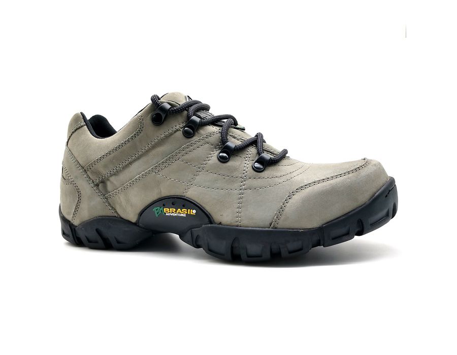 Tenis Masculino Adventure Mantiqueira 5310/11 Couro Nobuck Cinza