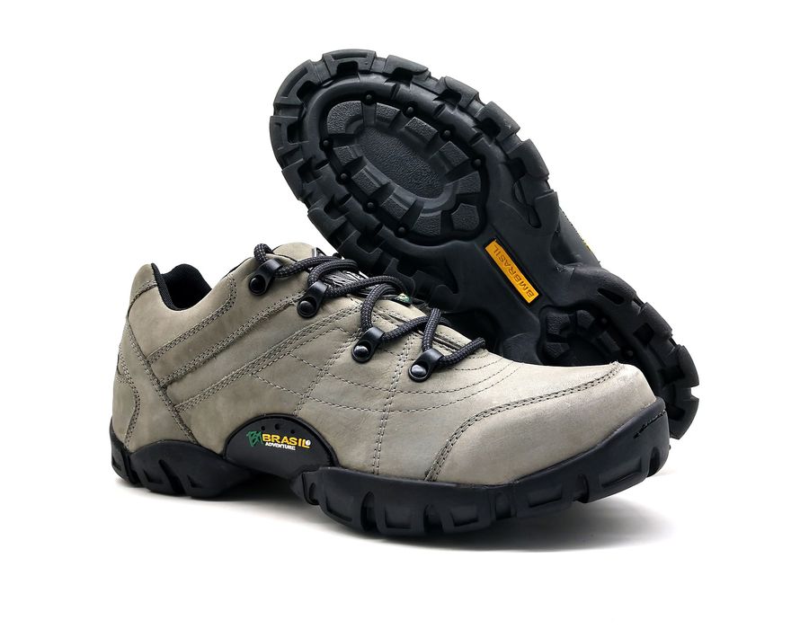 Tenis Masculino Adventure Mantiqueira 5310/11 Couro Nobuck Cinza