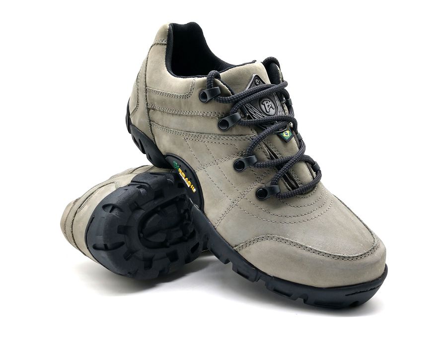 Tenis Masculino Adventure Mantiqueira 5310/11 Couro Nobuck Cinza