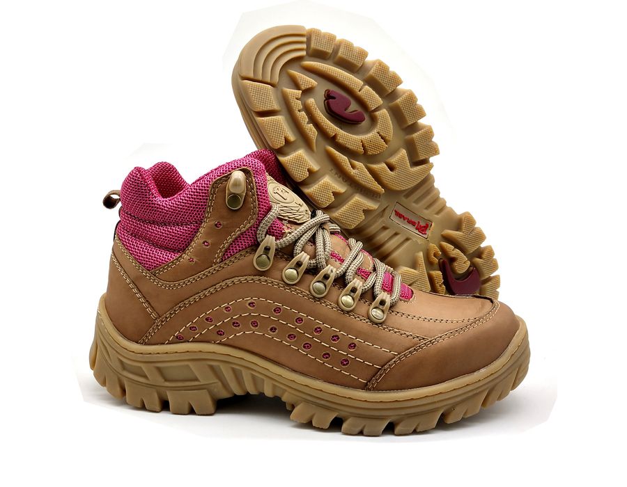 Bota Adventure Feminina 5400/30 Palha/pink
